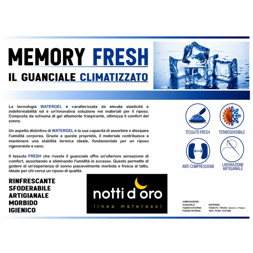 Notti D'Oro - Memory Fresh "Il Guanciale Climatizzato"