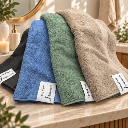Coppia Asciugamani Bagno Viso + Ospite - Spugna 600 g/m² 100% Cotone