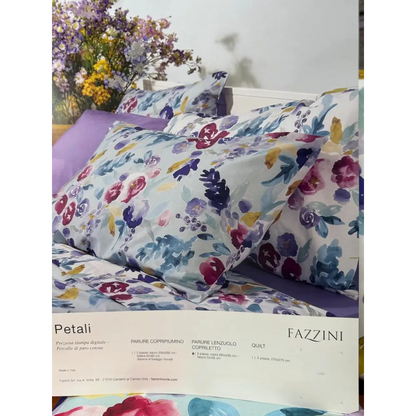 Fazzini - Parure Lenzuolo Copriletto PETALI - 2 Piazze