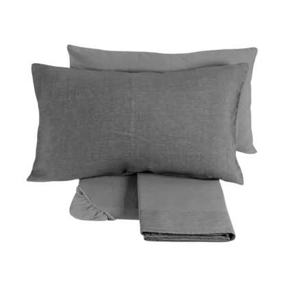 Fazzini - Lenzuola Completo Letto INCONTRI con Lino - Vari colori