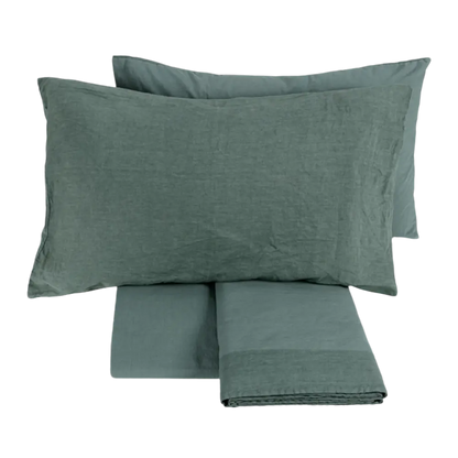 Fazzini - Lenzuola Completo Letto INCONTRI con Lino - Vari colori