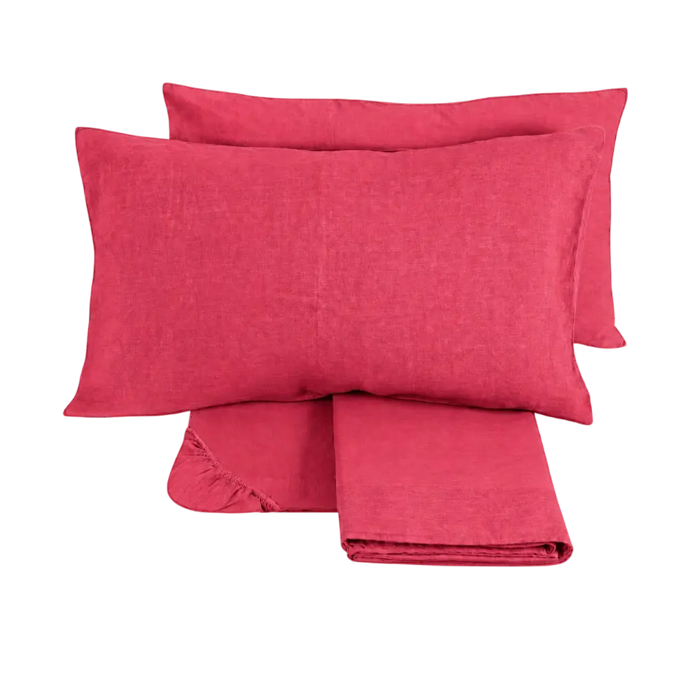 Fazzini - Lenzuola Completo Letto INCONTRI con Lino - Vari colori