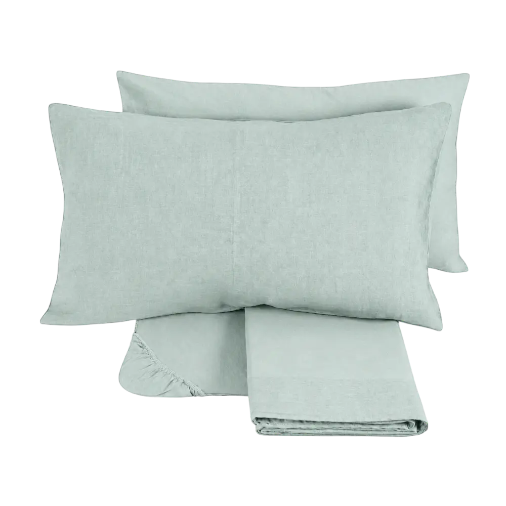Fazzini - Lenzuola Completo Letto INCONTRI con Lino - Vari colori