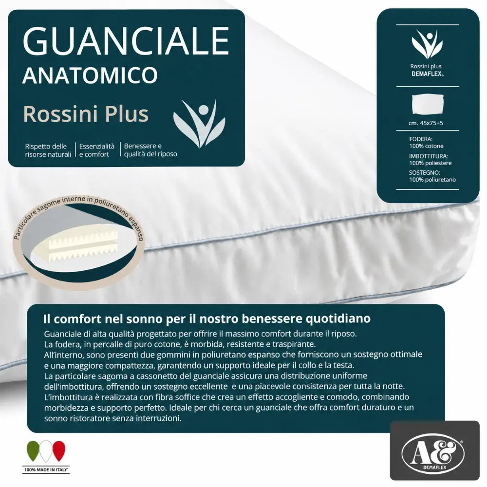 Demaflex - Guanciale Anatomico ROSSINI PLUS Doppia Camera
