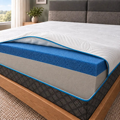 Materasso NEW ZAFFIRO in Memory Gel e Foam – Rivestimento Tencel
