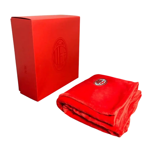 Plaid ufficiale AC Milan Coral Soft Touch con scatola regalo