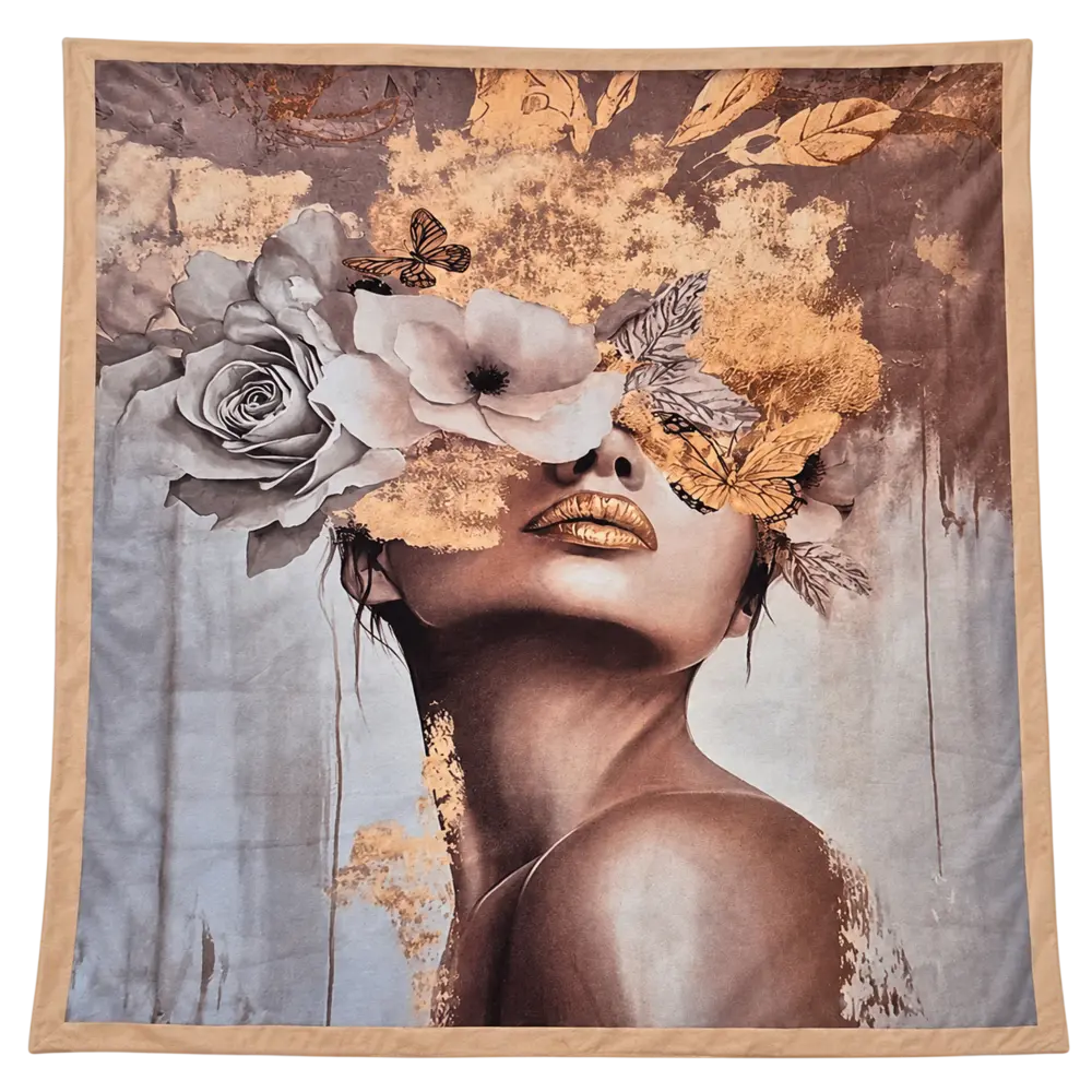 Plaid con stampa in velluto - 140x180 cm - Varie Fantasie