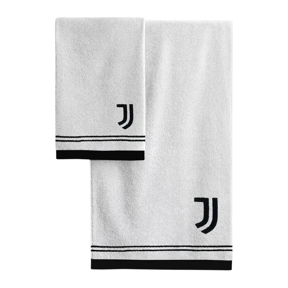 Set asciugamani ufficiale Juventus 1+1 in spugna di cotone