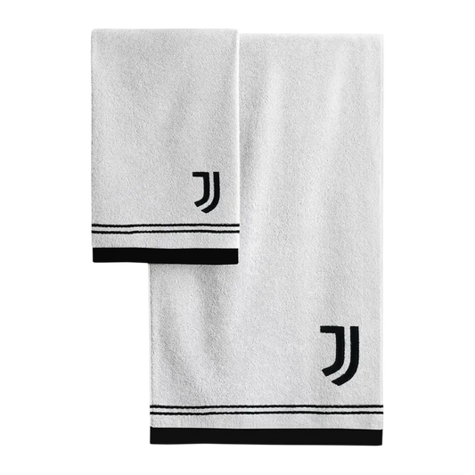 Set asciugamani ufficiale Juventus 1+1 in spugna di cotone