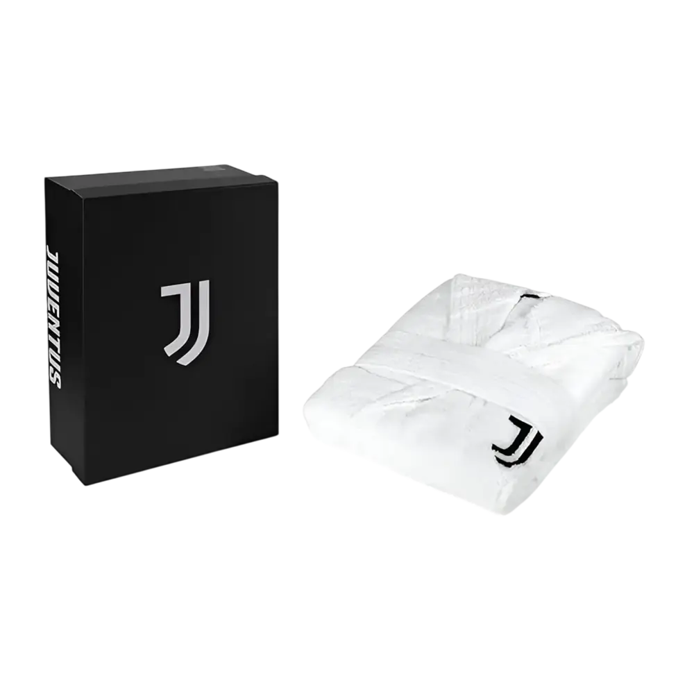 Accappatoio Ufficiale Juventus - Spugna 100% Cotone - Bambino
