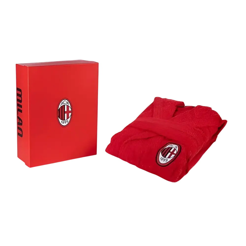 Accappatoio Ufficiale Milan - Spugna 100% Cotone - Adulto