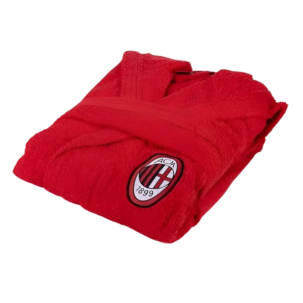 Accappatoio Ufficiale Milan - Spugna 100% Cotone - Adulto