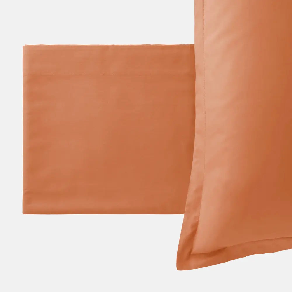 Completo letto PAINT Arancione, lenzuola piegate e federa