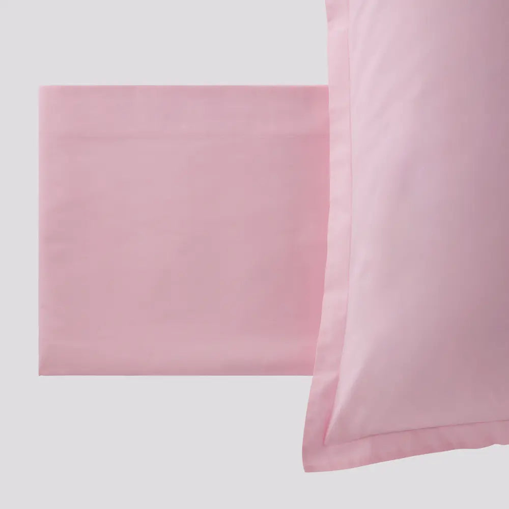 Completo letto PAINT Rosa antico, lenzuola piegate e federa