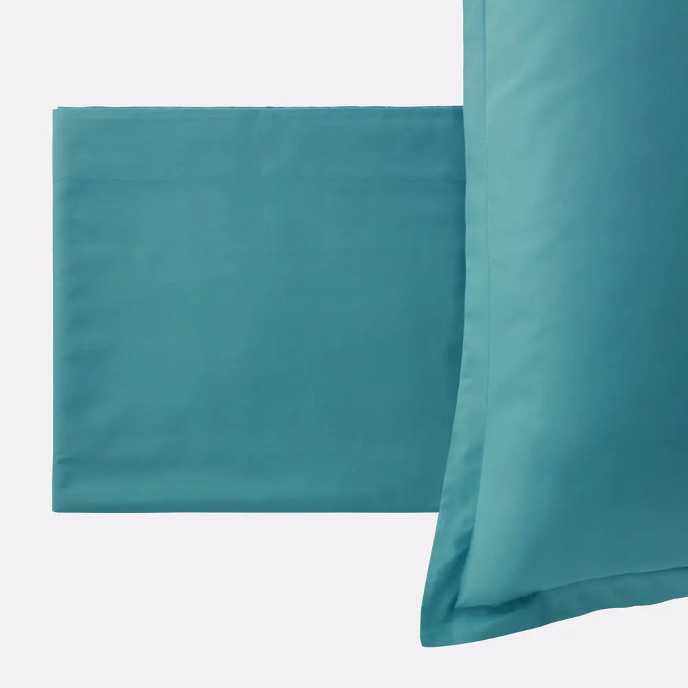 Completo letto PAINT Turchese, lenzuola piegate e federa