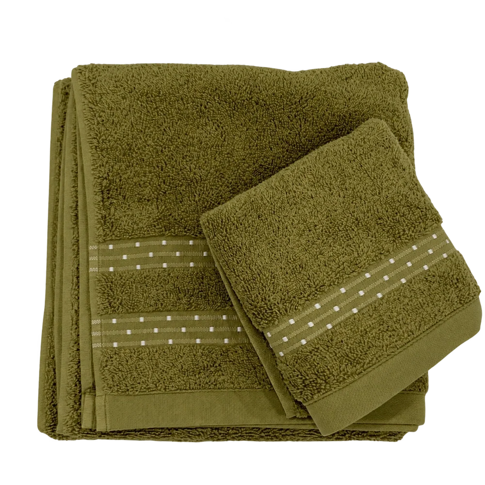 Coppia asciugamani 1+1 SULTAN in puro cotone - Verde Pistacchio