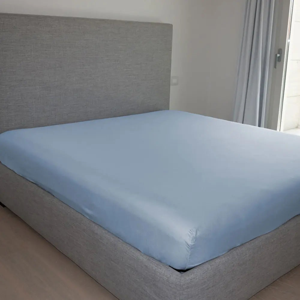 Lenzuolo sotto LARA AZZURRO 130 in puro cotone
