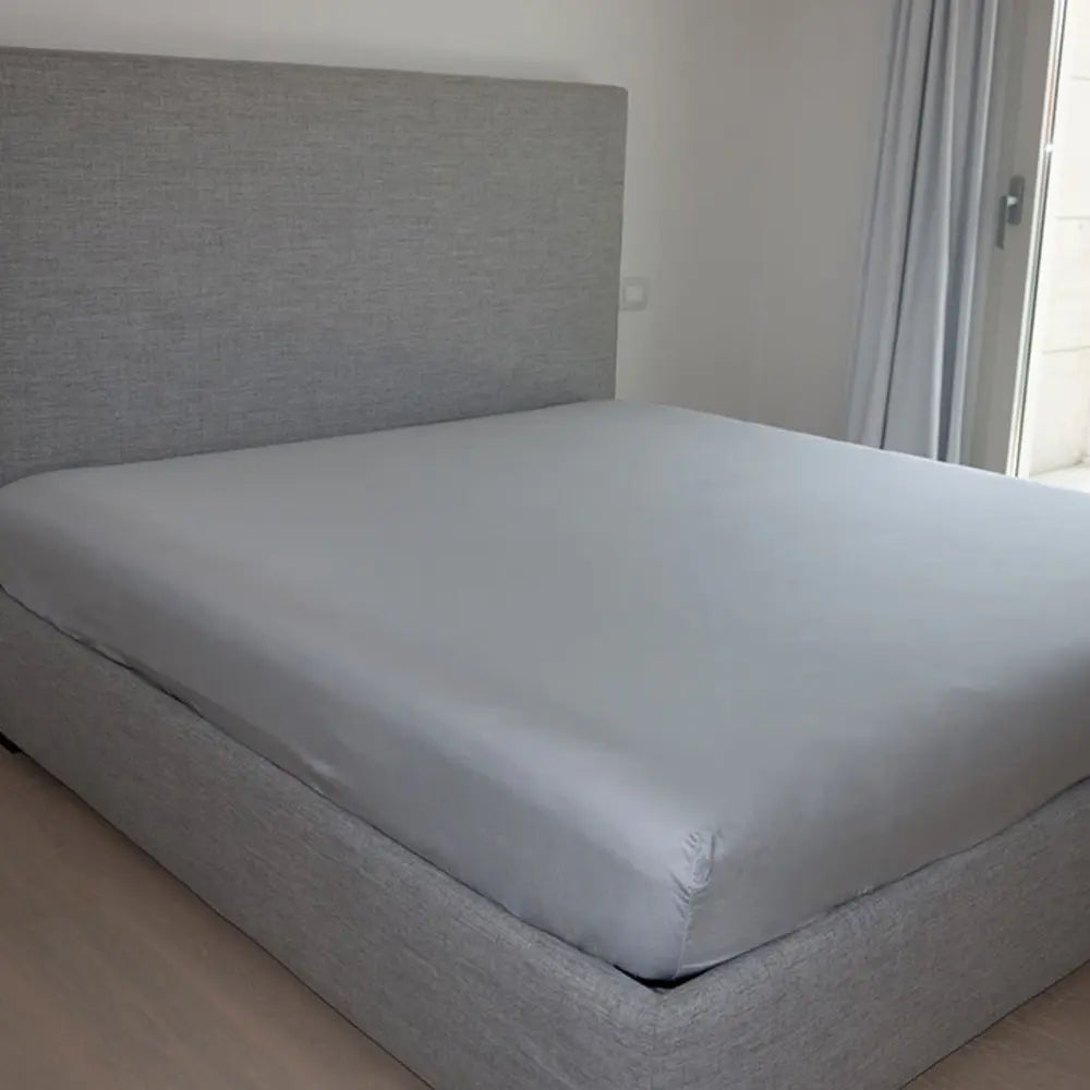 Lenzuolo sotto LARA GRIGIO 132 in puro cotone