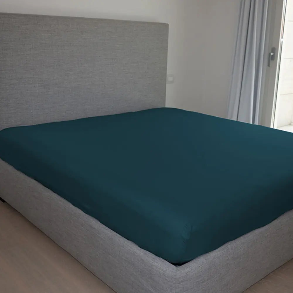 Lenzuolo sotto LARA PAVONE 901 in puro cotone