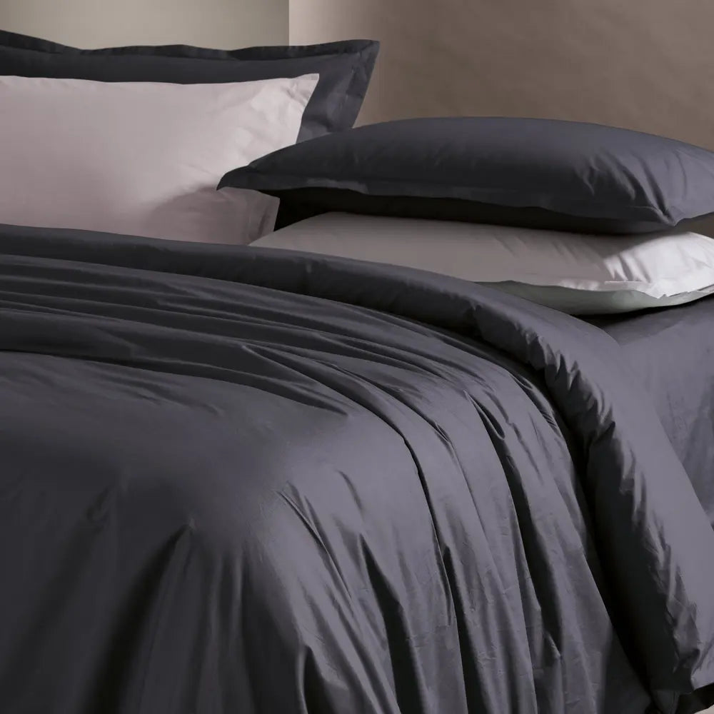 Parure copripiumino PAINT Nero - letto in madapolam di puro cotone