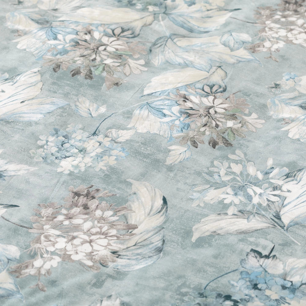 Parure copripiumino PERLA in puro cotone azzurro - dettaglio tessuto