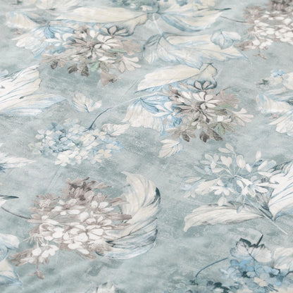 Parure copripiumino PERLA in puro cotone azzurro - dettaglio tessuto