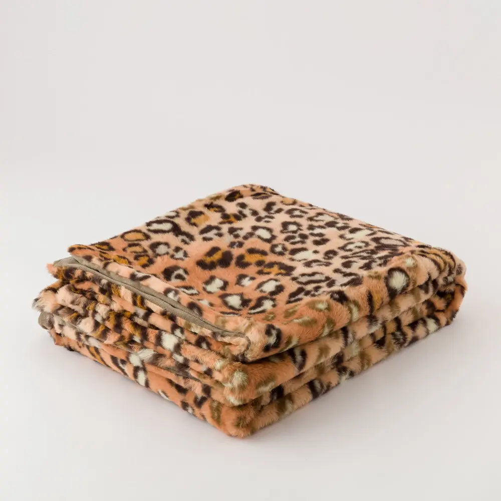 Plaid COLIN ripiegato con fantasia animalier