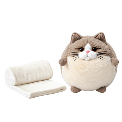 Pupazzo portapigiama Gatto con plaid 90 × 75 cm