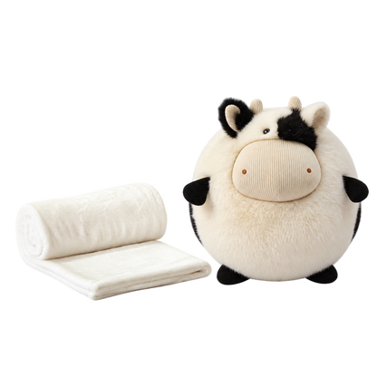 Pupazzo portapigiama Mucca con plaid 90 × 75 cm