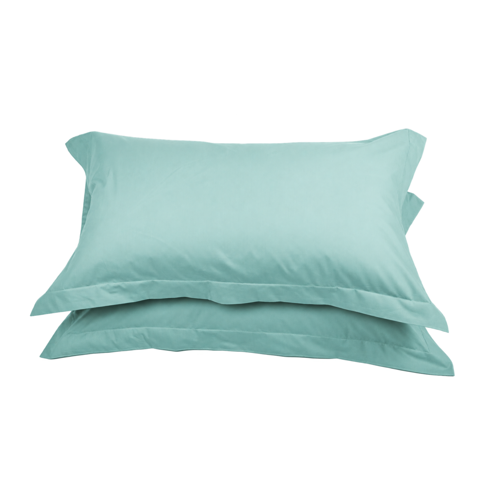 Set 2 federe LARA in puro cotone, Acqua Marina – immagine su sfondo trasparente