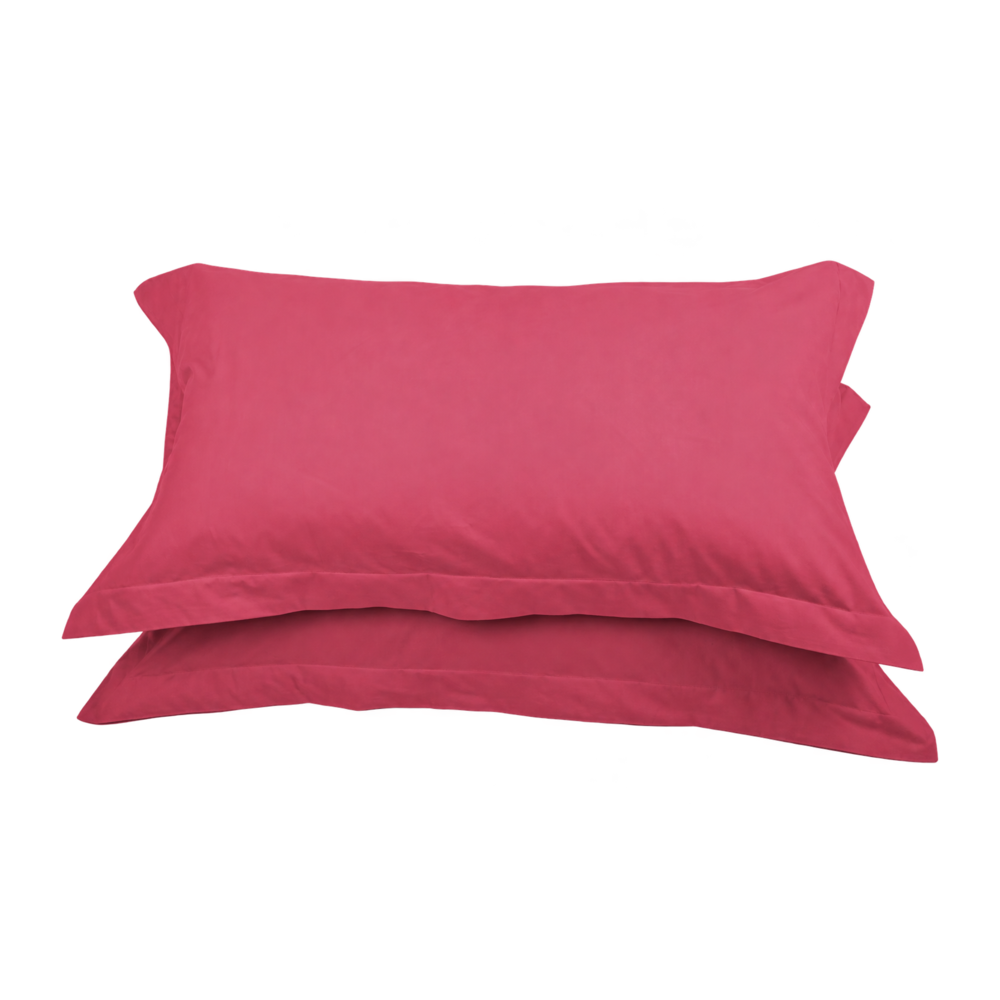 Set 2 federe LARA in puro cotone, Fuxia – immagine su sfondo trasparente