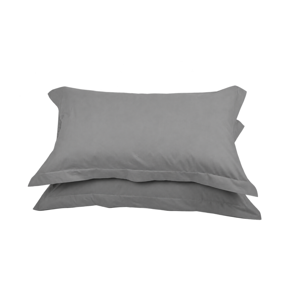 Set 2 federe LARA in puro cotone, Grigio 10241 – immagine su sfondo trasparente