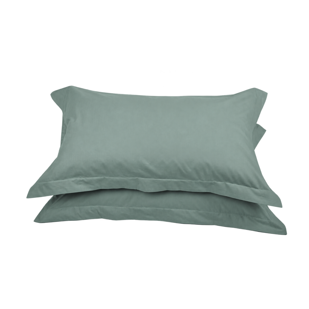 Set 2 federe LARA in puro cotone, Salvia 800 – immagine su sfondo trasparente