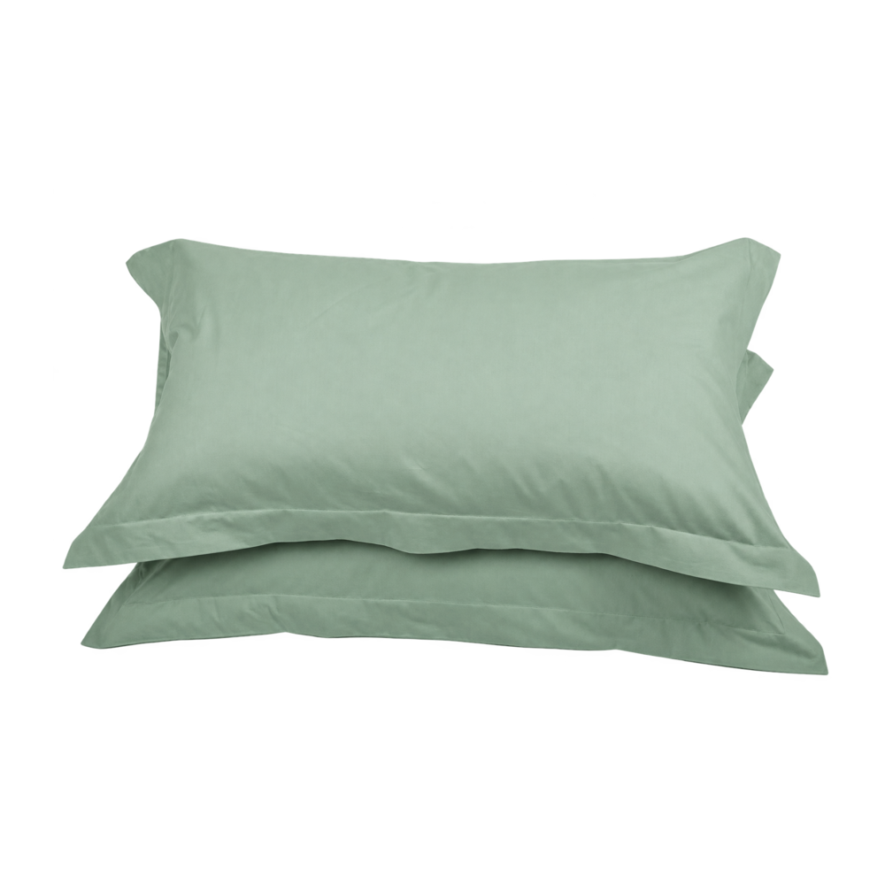 Set 2 federe LARA in puro cotone, Verde 154 – immagine su sfondo trasparente
