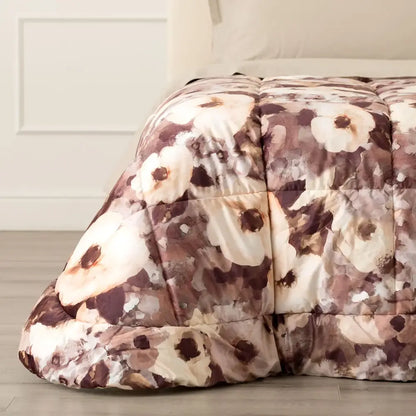 Trapunta invernale in velluto EIRA Beige - trapuntatura e ricaduta