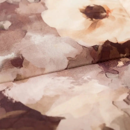 Trapunta invernale in velluto EIRA Beige - dettaglio fantasia floreale